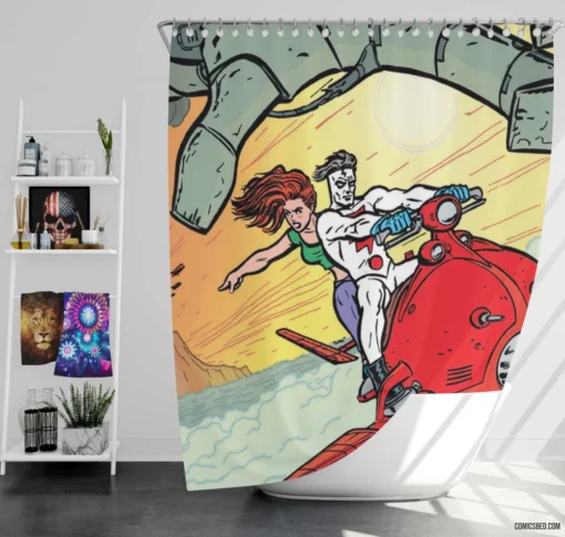 Madman Eccentric Superhero Comic Shower Curtain