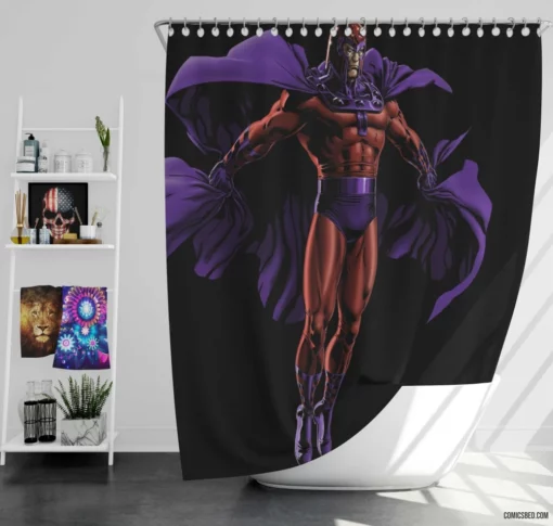 Magneto Chronicles Mutant Monarch Comic Shower Curtain