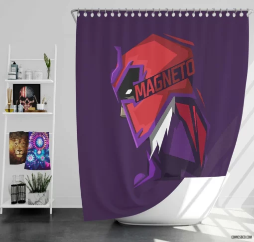 Magneto Conflict X-Men Chronicles Comic Shower Curtain