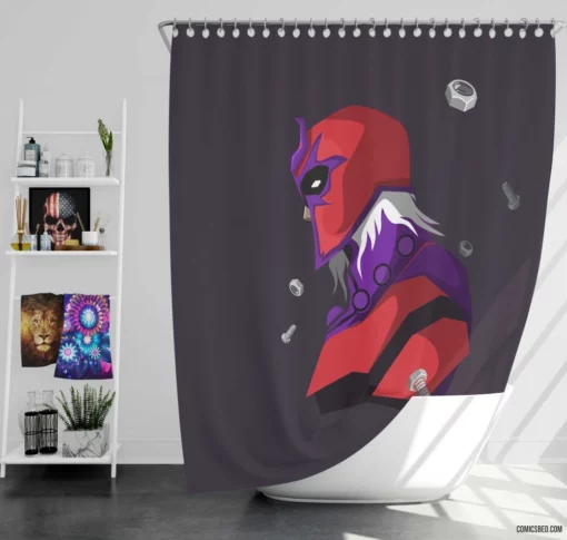 Magneto Magnetic Journey Origins Revealed Comic Shower Curtain