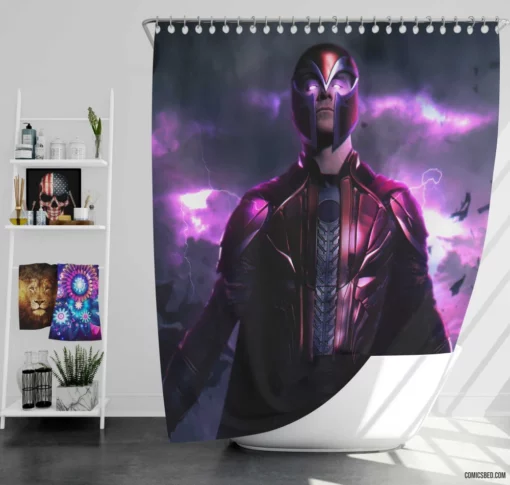 Magneto X-Men Marvel Magnetic Mastermind Comic Shower Curtain