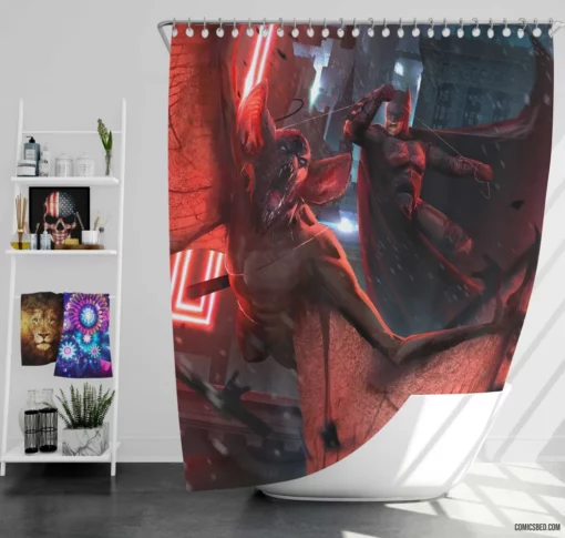 Man-Bat Batman and Beyond Comic Shower Curtain