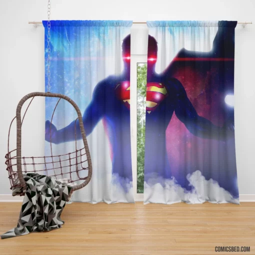 Man of Steel Superman Iconic Feats Comic Curtain