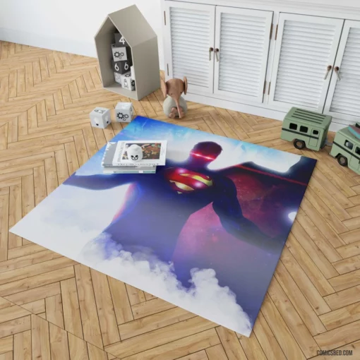 Man of Steel Superman Iconic Feats Comic Rug 1