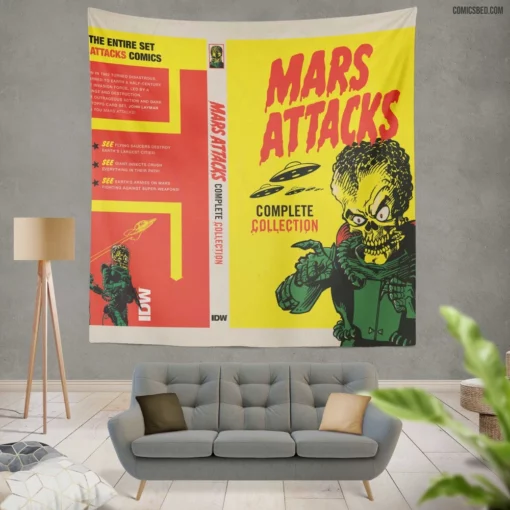 Mars Attacks Cosmic Crisis Chronicles Comic Wall Tapestry