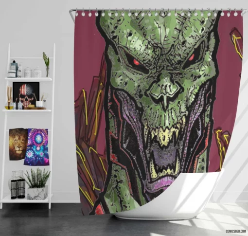 Martian Manhunter Enigma of Identity Comic Shower Curtain