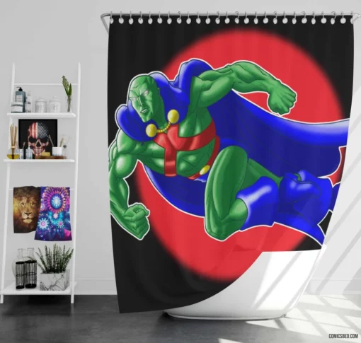 Martian Manhunter Shape-Shifter Comic Shower Curtain