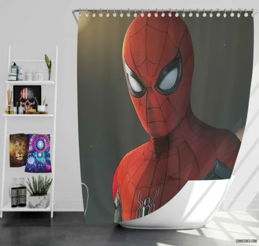 Marvel Amazing Spider-Man Heroic Adventures Comic Shower Curtain