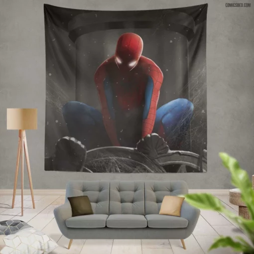 Marvel Arachnid Avenger Heroic Feats of Spider-Man Comic Wall Tapestry