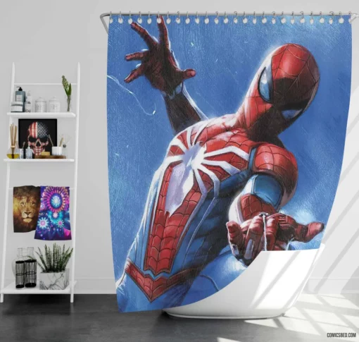 Marvel Arachnid Avenger Heroic Journeys of Spider-Man Comic Shower Curtain