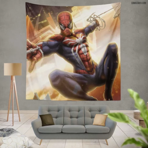 Marvel Arachnid Avenger Spider-Man Quest Comic Wall Tapestry