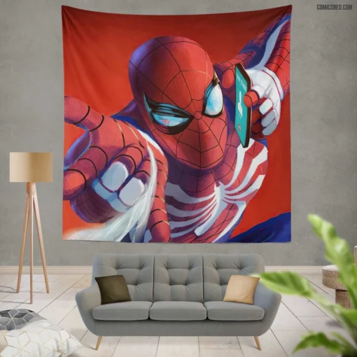 Marvel Arachnid Avenger Spidey Feats Comic Wall Tapestry