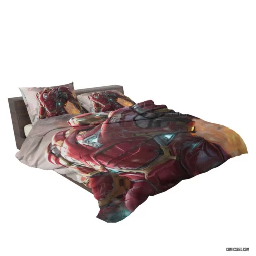 Marvel Armored Avenger Iron Man Hulkbuster Comic Bedding Set 2