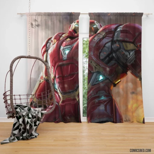 Marvel Armored Avenger Iron Man Hulkbuster Comic Curtain