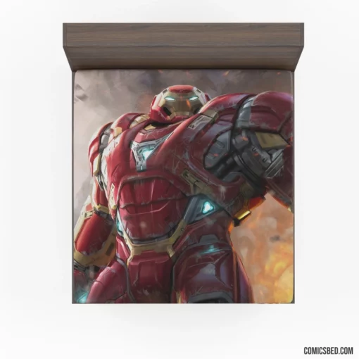 Marvel Armored Avenger Iron Man Hulkbuster Comic Fitted Sheet 1