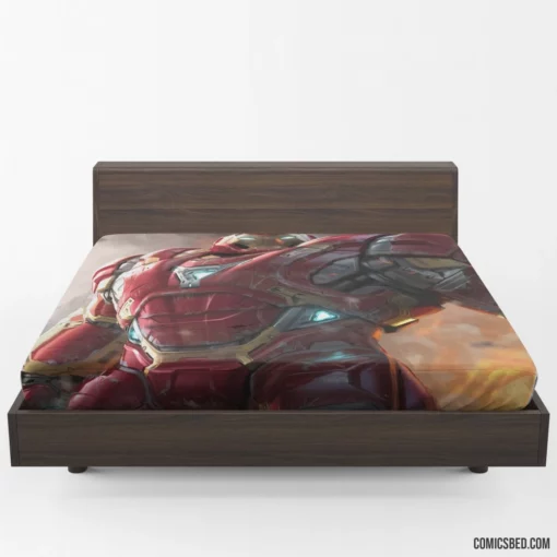 Marvel Armored Avenger Iron Man Hulkbuster Comic Fitted Sheet