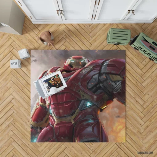 Marvel Armored Avenger Iron Man Hulkbuster Comic Rug