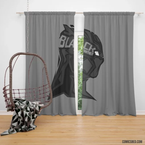 Marvel Avenger Black Panther Comic Curtain