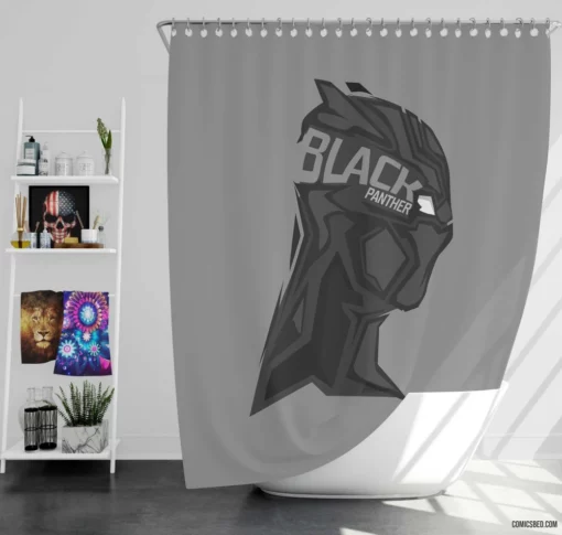 Marvel Avenger Black Panther Comic Shower Curtain