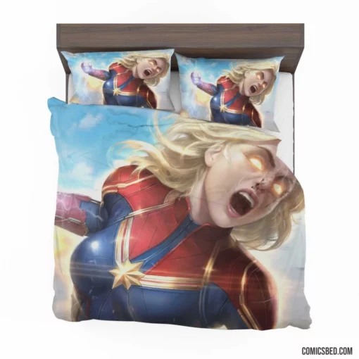 Marvel Blonde Dynamo Captain Marvel Saga Comic Bedding Set 1