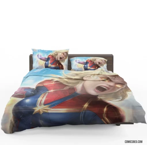 Marvel Blonde Dynamo Captain Marvel Saga Comic Bedding Set