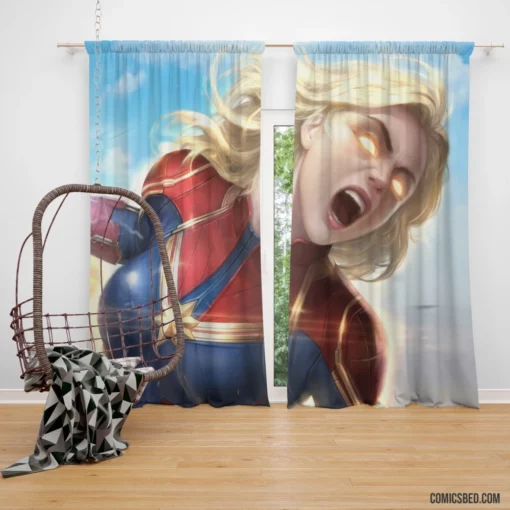 Marvel Blonde Dynamo Captain Marvel Saga Comic Curtain