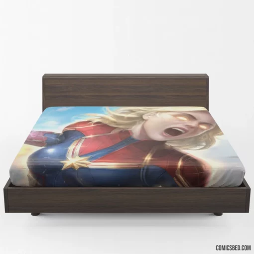 Marvel Blonde Dynamo Captain Marvel Saga Comic Fitted Sheet