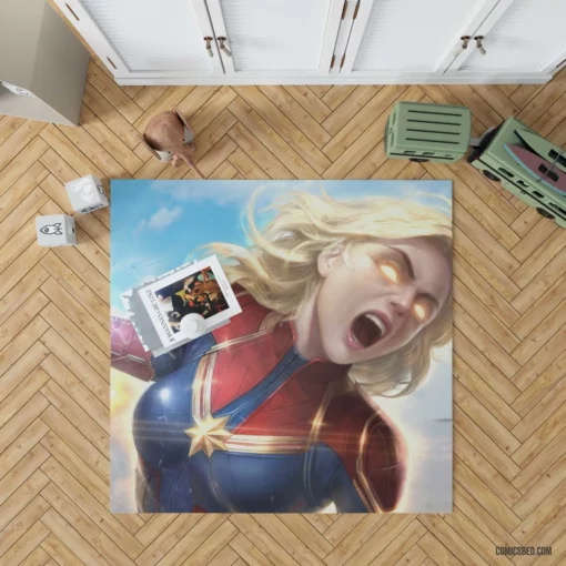 Marvel Blonde Dynamo Captain Marvel Saga Comic Rug