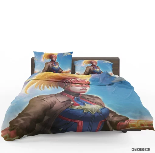 Marvel Captain Marvel Celestial Hero Comic Bedding Set