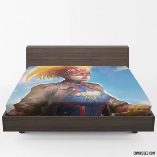 Marvel Captain Marvel Celestial Hero Comic Fitted Sheet