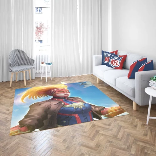 Marvel Captain Marvel Celestial Hero Comic Rug 2