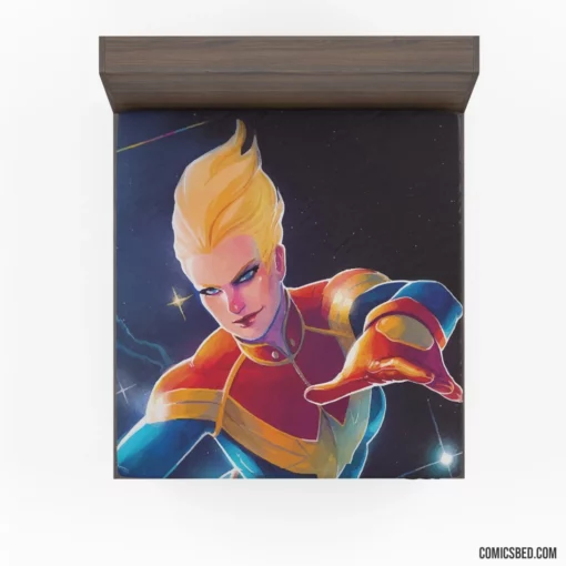 Marvel Captain Marvel Cosmic Chronicles Comic Fitted Sheet 1