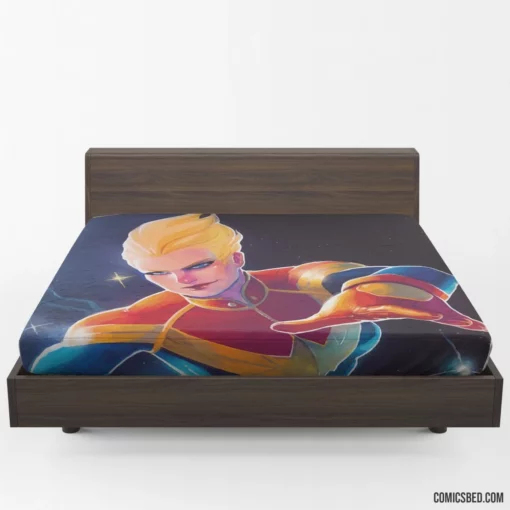 Marvel Captain Marvel Cosmic Chronicles Comic Fitted Sheet