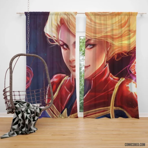 Marvel Captain Marvel Cosmic Crusader Comic Curtain