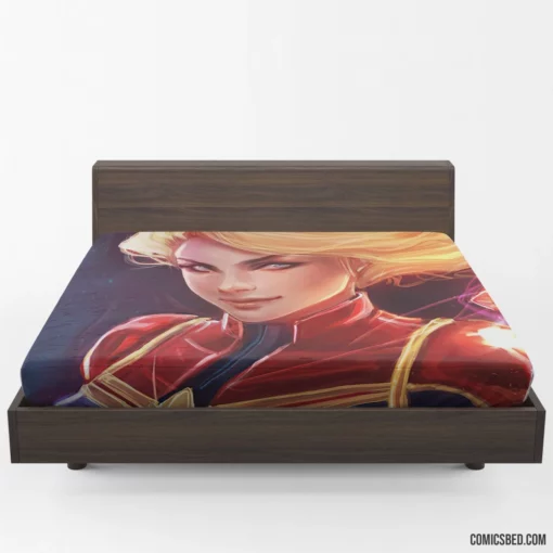 Marvel Captain Marvel Cosmic Crusader Comic Fitted Sheet