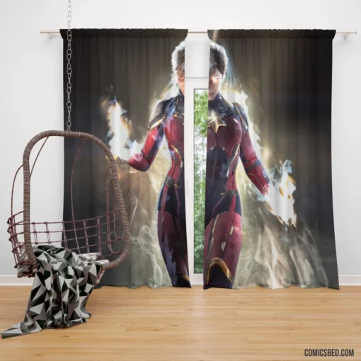 Marvel Captain Marvel Galactic Guardian Comic Curtain