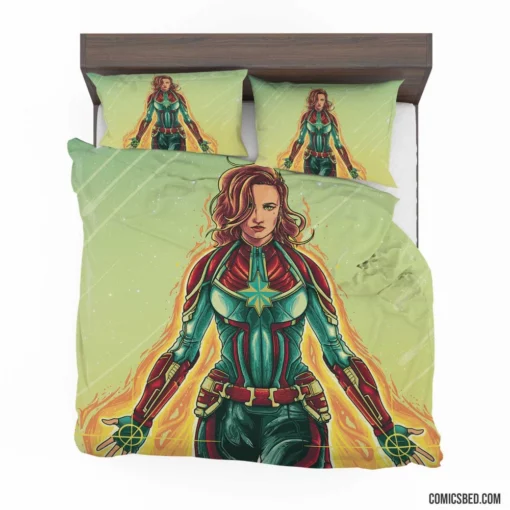 Marvel Captain Marvel Stellar Adventures Comic Bedding Set 1