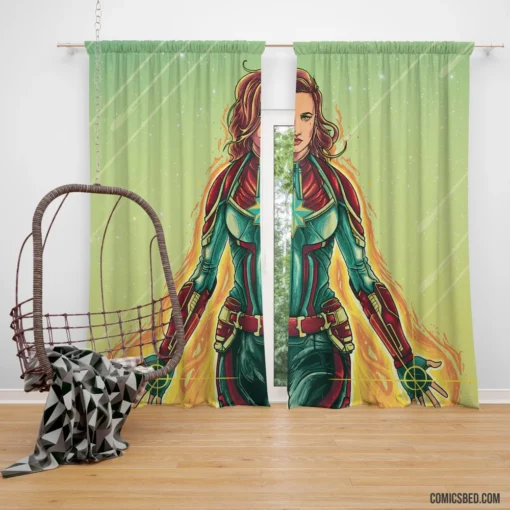 Marvel Captain Marvel Stellar Adventures Comic Curtain