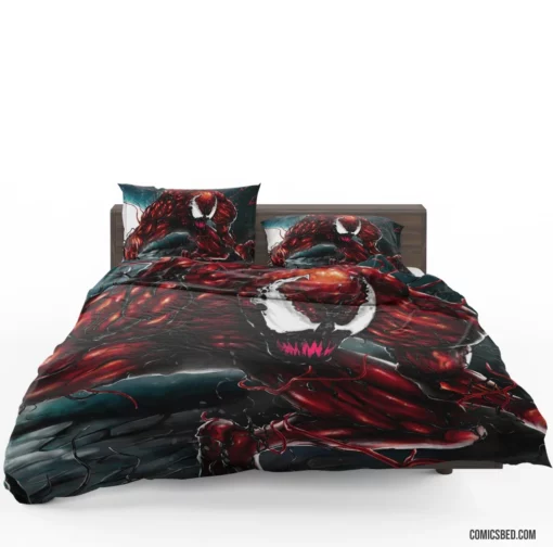 Marvel Carnage Unleashed Spider-Man Foe Comic Bedding Set