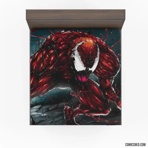 Marvel Carnage Unleashed Spider-Man Foe Comic Fitted Sheet 1