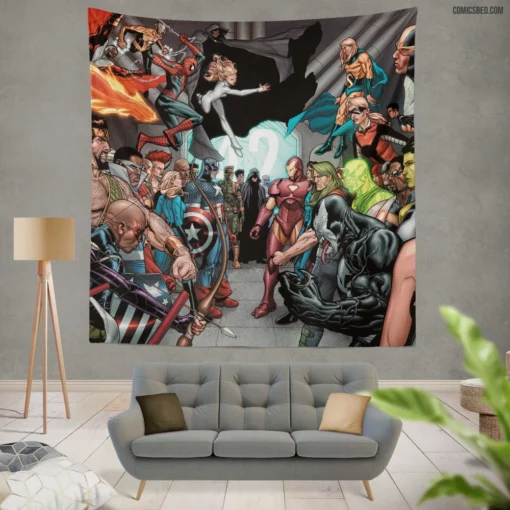 Marvel Civil War Heroic Clash Comic Wall Tapestry