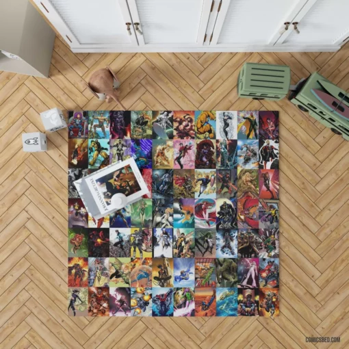 Marvel Collage Heroes United Comic Rug