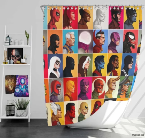 Marvel Comics Avengers War & Peace Shower Curtain