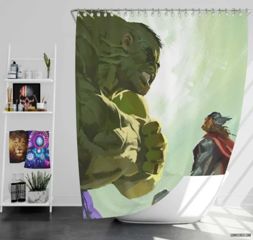 Marvel Comics Mighty Heroes Shower Curtain