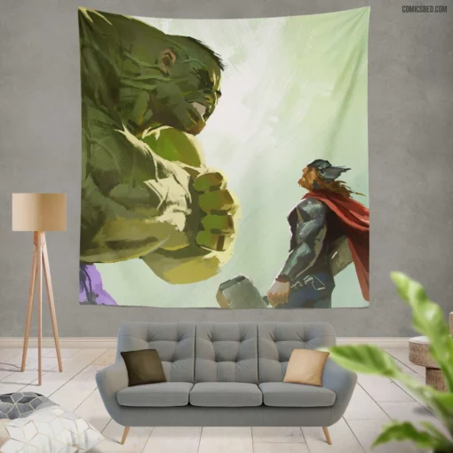 Marvel Comics Mighty Heroes Wall Tapestry