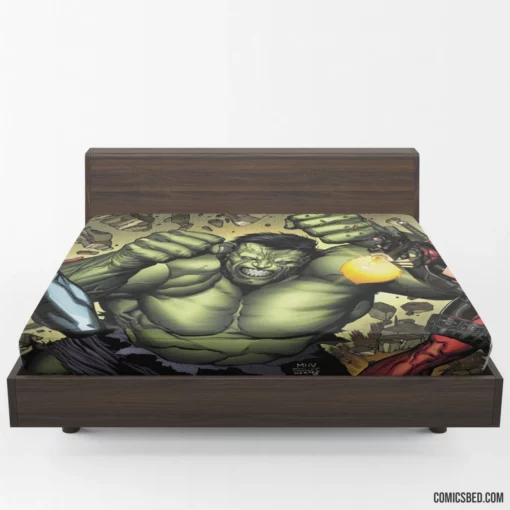 Marvel Comics Superhero Assembly Fitted Sheet