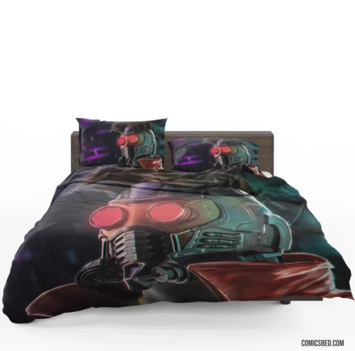 Marvel Cosmic Crusader Star Lord Exploits Comic Bedding Set