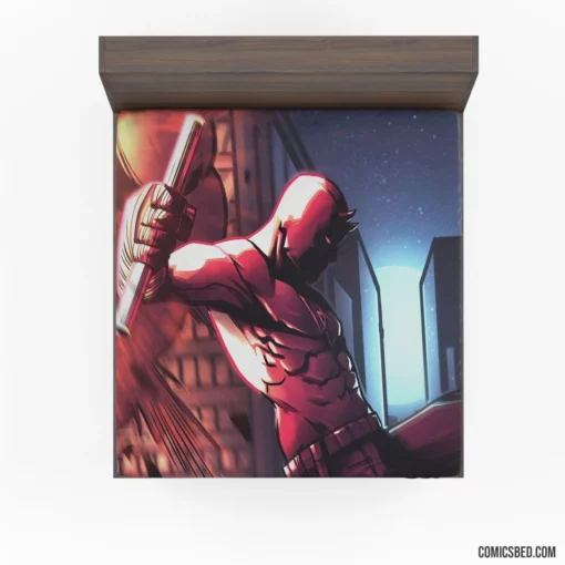 Marvel Daredevil City Silent Guardian Comic Fitted Sheet 1