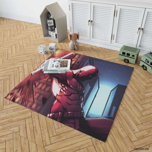 Marvel Daredevil City Silent Guardian Comic Rug 1