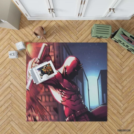 Marvel Daredevil City Silent Guardian Comic Rug